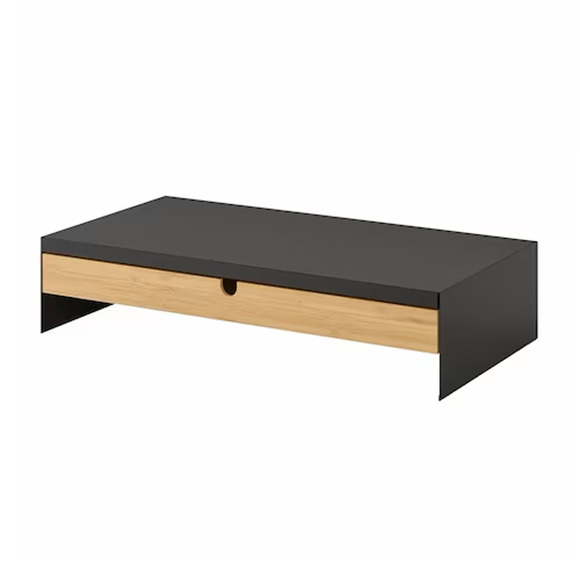 IKEA ELLOVEN Monitor Stand With Drawer, Black (004.851.01) NEW - Picture 1 of 7